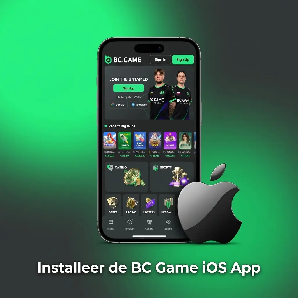 BC Game iOS app installatie op iPhone